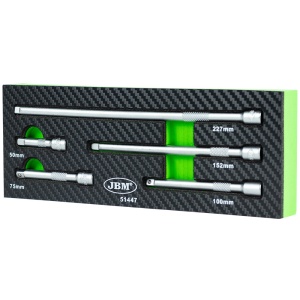 Set de prelungitoare de 1/4" cu cap normal, JBM 51447 - Img 3