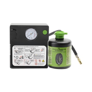 Set de reparatie pentru anvelope, solutie + compresor de aer la 12V, JBM 54760 - Img 4