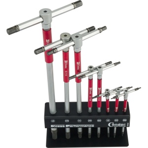Set de șurubelnite turbo cu mâner în T cu 3 căi, 8 bucăți, interior în 6 puncte. 5/64-3/8", Condor 2018Z - Img 1