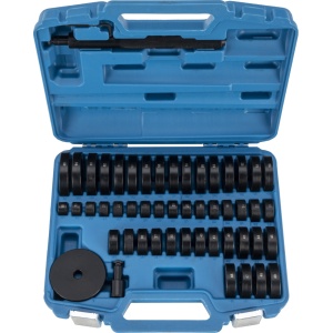 Set flanse pentru inlocuit rulmenti si simeringuri, dimensiuni ø 18-74 mm, 51 piese, Condor 5452 - Img 1