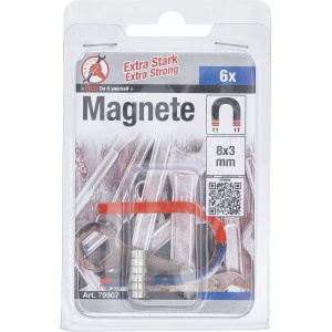 Set magneţi | extra puternici | Ø 8 mm | 6 piese, BGS DIY 79907 - Img 2