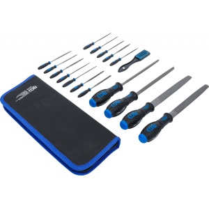 Set pile de atelier cu forme diferite17 piese, BGS 72119 - Img 3