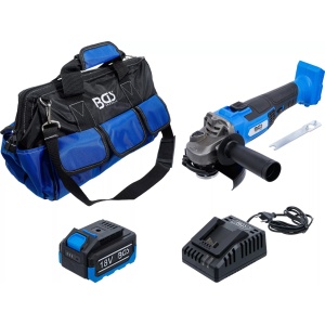 Set polizor unghiular Brushless 18 V cu acumulator reincarcabil si incarcator rapid, B-7396 - Img 1