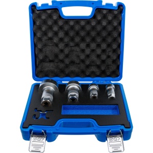 Set portfiliere pentru refacere filete la prezoane de roti, antrenare3/8" - 1/2", 4 piese, BGS 74683