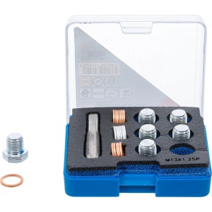 Set reparaţie pentru filet baie scurgere ulei, M13 x 1,25 mm, BGS 168 - Img 1