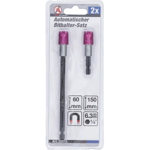 Set suport automat biţi, Antrenat prin hexagon interior 6,3 mm (1/4"), 60 / 150 mm, 2 piese, BGS DIY 20815 - Img 2