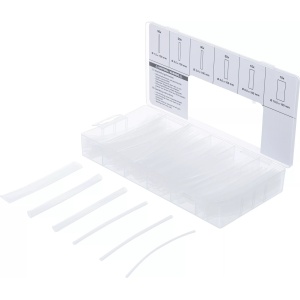 Set tile din varnis termoretractant cu diametre diferite | transparent | 150 piese, BGS 9405