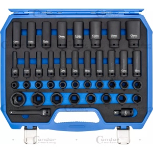 Set tubulare de impact 8-32 mm, profil hexagon, antrenare 1/2", 40 piese, Condor 1040 - Img 3