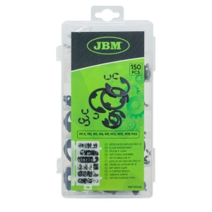 Sigurante tip "E" (E-clip), 150 piese, JBM 53348 - Img 1