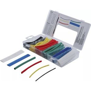 Sortiment furtunuri contractabile | colorate | 99 piese, BGS DIY 88186 - Img 1