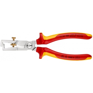 StriX® Cleste de dezizolat cabluri electrice cu manere multicomponent, testate VDE 1000V, lungime 180 mm, Knipex 1366180 - Img 3