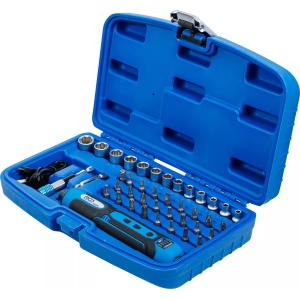 Şurubelniţa cu acumulator, inclusiv set biţi şi chei tubulare, 41 piese, BGS 70209 - Img 3