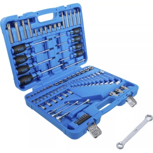 Trusa surubelnite torx ,torxuri L, biti torx si tubulare E-uri, 1/2" + 1/4", 84-piese, BGS 7849 - Img 5