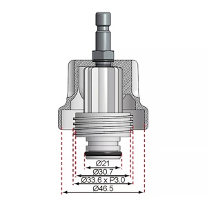 Adaptor din trusa 8027/8098 pentru verificare pierderi in sistemul de racire la Toyota si alte modele, BGS 8027-19 - Img 4