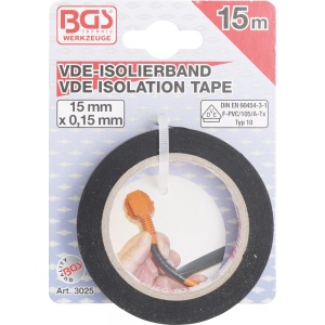 Banda izolier VDE Tape Roll, lungime 15m, BGS 3025 - Img 2