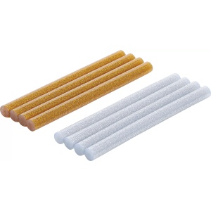 Batoane adeziv la cald | auriu/argintiu metalic | Ø 11 mm, 150 mm | 8 piese, BGS DIY 80848 - Img 1