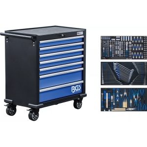 Cărucior de atelier XL cu 7 sertare 301 scule, BGS 6063