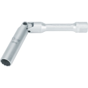 Cheie articulata de bujii 14 mm in 12 colturi, antrenare 10mm( 3/8"), lungime 180 mm, Condor 2084