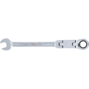 Cheie combinata cu clichet 16 mm dublu articulata, BGS 6176 - Img 2
