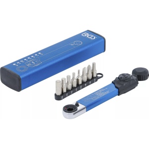 Cheie dinamometrica 2 - 10 Nm pentru biti 1/4", 9 piese, BGS 74295 - Img 1
