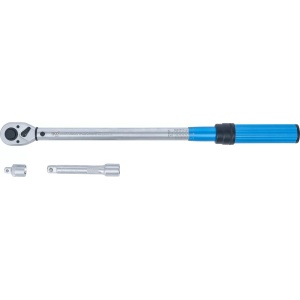 Cheie dinamometrica 40 - 220 Nm, antrenare 1/2", adaptor de la 1/2" la 3/8" + prelungitor 125 mm, 3 piese, BGS 2837 - Img 2