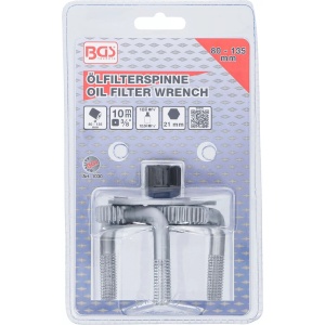 Cheie reglabila cu 3 brate pentru filtre de ulei, deschidere 70-120mm, actionare 3/8''+ adaptor 3/8''-1/2'', hex. 21mm, BGS 1030 - Img 4