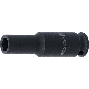Cheie tubulară de impact, 6 colțuri, lungă, 6,3 mm (1/4"), 7 mm, B-7267 - Img 1