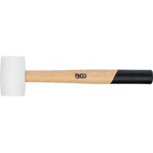 Ciocan de cauciuc | coadă Hickory | cap alb | Ø 48 mm | 250 g, BGS 70138 - Img 5