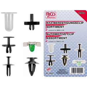 Clipsuri pentru tapiterie : BMW & Volkswagen, Audi , 290-piese, BGS 9042
