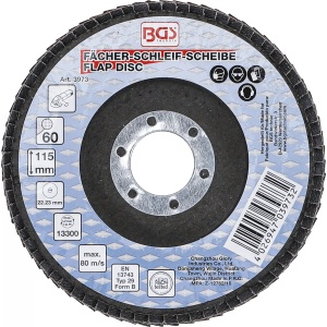 Disc abraziv pentru finisare, Ø 115 mm, grosier 60, BGS 3973 - Img 3