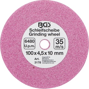Disc pentru ascutit, 100x4,5x10 mm (3/8"+0,404") pentru BGS 3180, BGS 3178 - Img 1