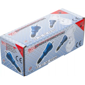Dispozitiv de montat pop-nituri cu autofiletanta, 2.4-3.2-4.0-4.8 mm, antrenare cu autofiletanta, BGS 406 - Img 4