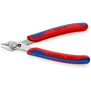Electronic Super Knips® Sfic de precizie Ø 0,2 – 1,6 mm, manşoane multicomponent, lungime 125 mm, Knipex 7803125 - Img 3