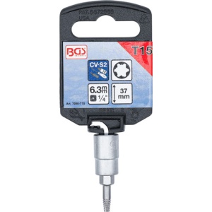 Extractor de şuruburi pentru profil Torx T15, acţionare1/4", BGS 7098-T15 - Img 2