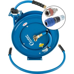 Furtun de aer comprimat, înfășurare automată, ø 13 mm x 15 m, cuplaj în 2 trepte, Condor 44200-3