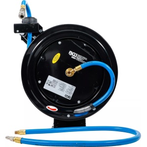 Furtun de aer pentru scule pneumatice pe rola retractabil, diametru interior 9.5mm, presiune maxima de lucru 20 bari, BGS 8584 - Img 3