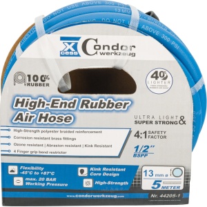 Furtun DL ø13mmx5m, cauciuc solid high-end, fără cuplare, Condor 44205-1 - Img 1