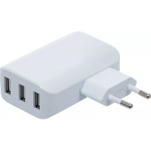 Incarcator USB universal, 3 porturi USB, max 3,4 A total max. 2,4 A / USB, 110 - 240 V, BGS 3377 - Img 1
