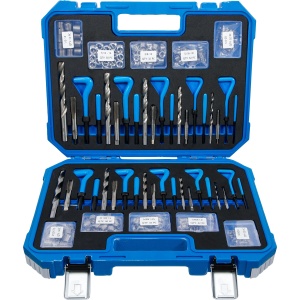 Kit de reparare filete Helicoil, dimensiuni metrice / în inch M5 - M12- 1/4" - 1/2", 320 de piese, BGS 9483