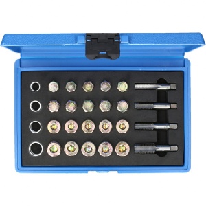 Kit de reparatii pentru filetul dopului de scurgere a uleiului, 64 buc, Brilliant Tools BT711250 - Img 2