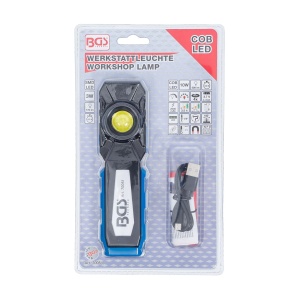 Lampa de atelier COB-LED cu magnet si cârlig, rabatabila, BGS 70051 - Img 10