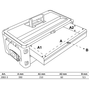 Modul ataşare cutie unelte cu cofraje dure, 2 sertare, pentru BGS 2002, BGS 2002-3 - Img 9