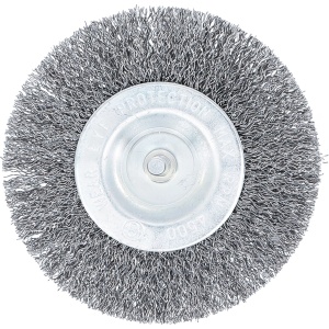 Perie de sarma circulara pentru bormasina cu codita de 6mm, diametru 100mm, max. 450 rpm, BGS 3077 - Img 4