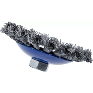 Perie de sarma rotativa pentru flex diametru 115mm, filet interior M14x2, BGS 3981 - Img 2