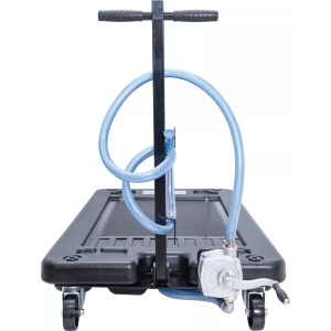Recuperator de ulei mobil cu pompa manuala de golire, dimensiuni cuva colectare 1100x700x190mm, capacitate 60 litri, BGS 9987 - Img 5