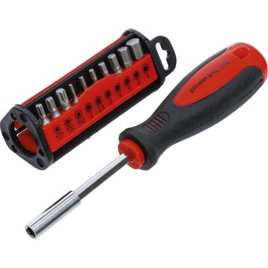 Set biti combinati cu antrenare 6.3 mm (1/4"), surubelnita portbit cu maner ergonomic, 31 piese, BGS DIY 35831 - Img 2