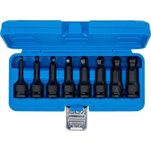 Set biţi de impact Inbus cu cap sferic 6 - 19 mm, lungime 75 mm, antrenare 1/2", 8 piese, BGS 5488 - Img 6