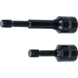 Set biti de impact M12 Spline XZN pentru VAG, antrenare 1/2", lungime 72 / 115 mm, 2 piese, BGS 74590 - Img 1