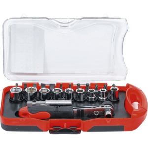 Set biti si chei tubulare cu clichet pentru biti 23 buc, BGS DIY 20123 - Img 1