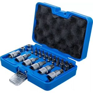 Set biti Torx T10-T70, antrenare 1/4" si cu tubulara 1/2", 27piese, BGS 5101 - Img 2